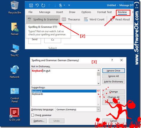 spell checker in outlook